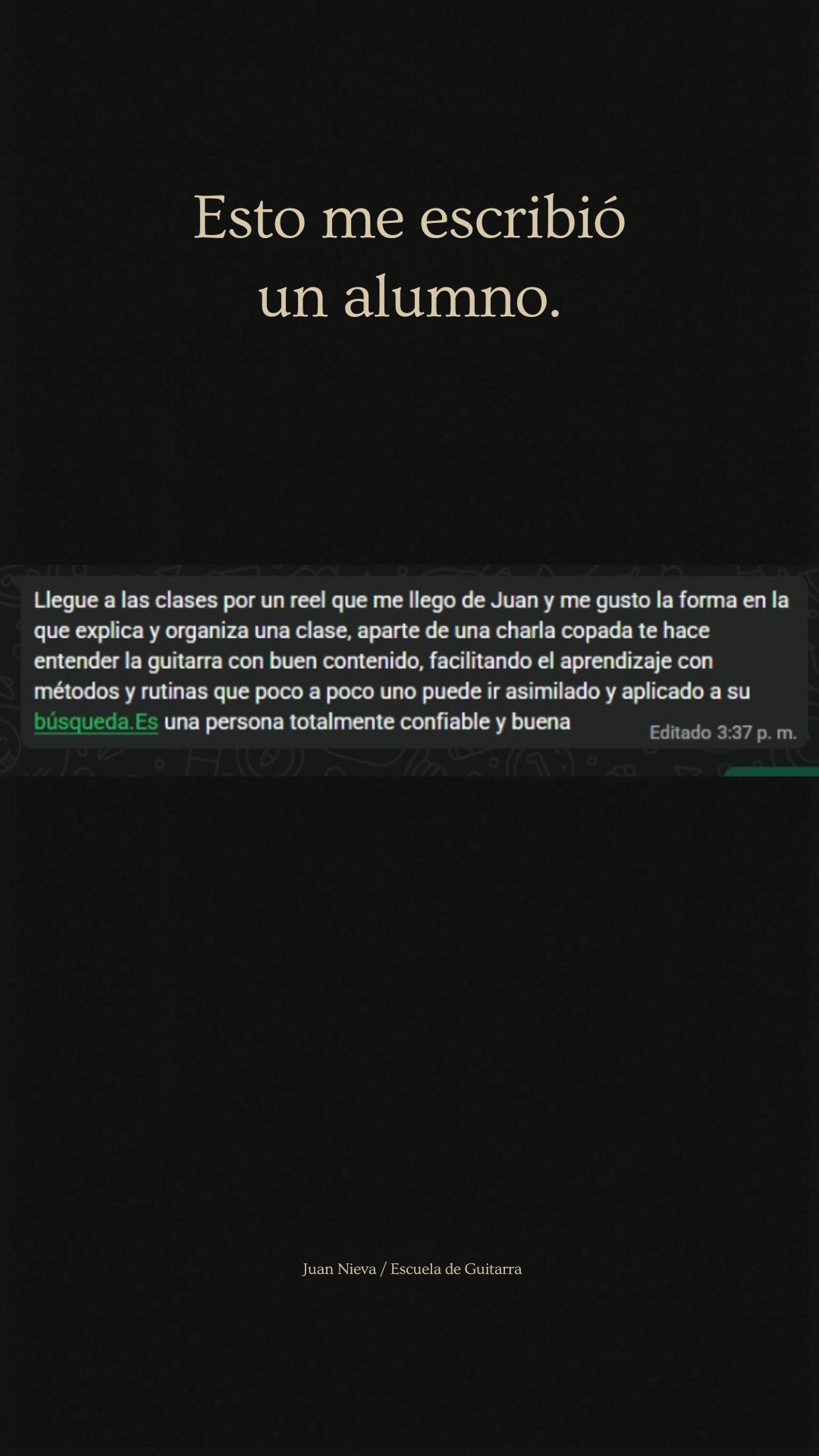 Testimonio de alumno