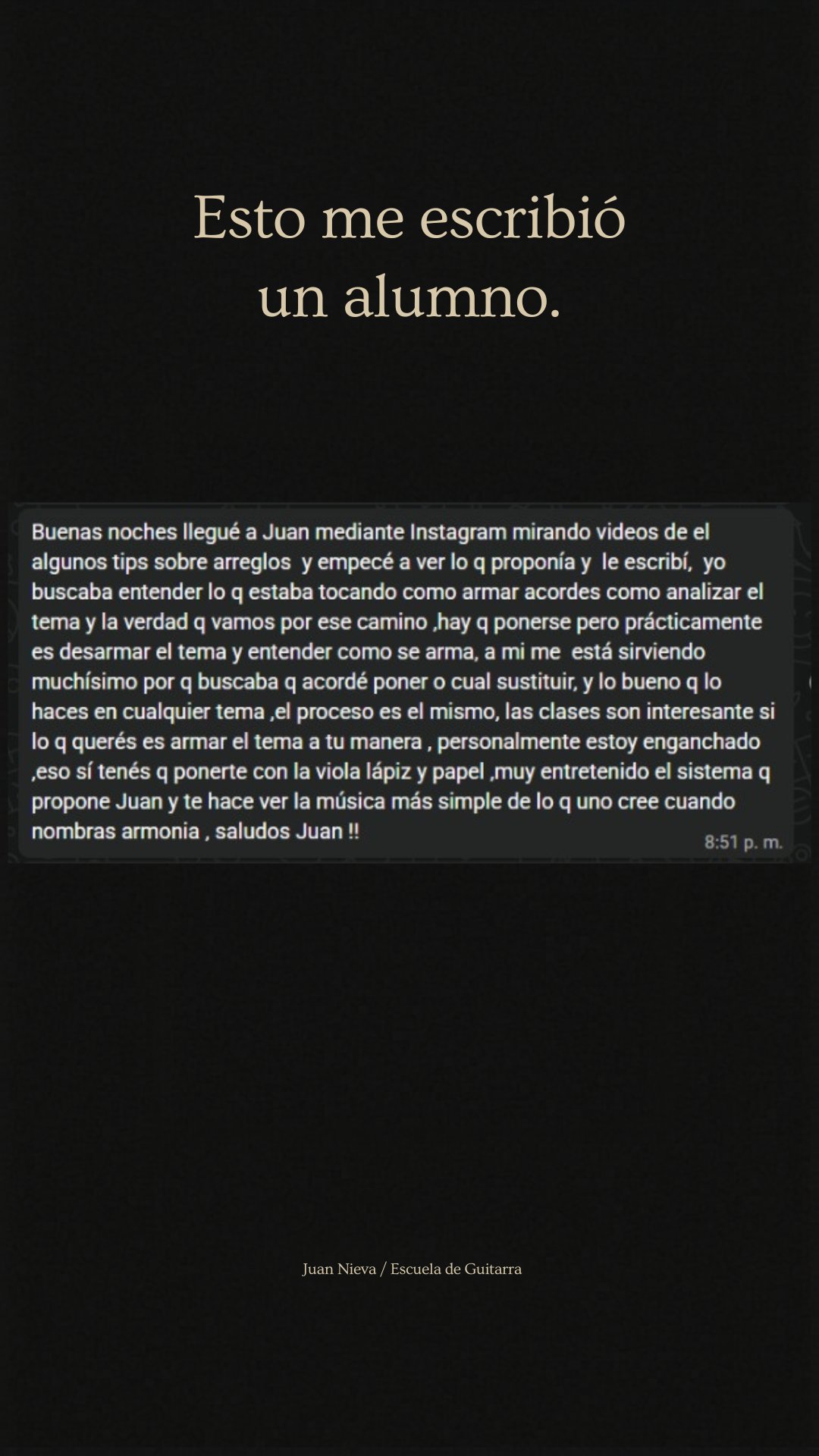 Testimonio de alumno